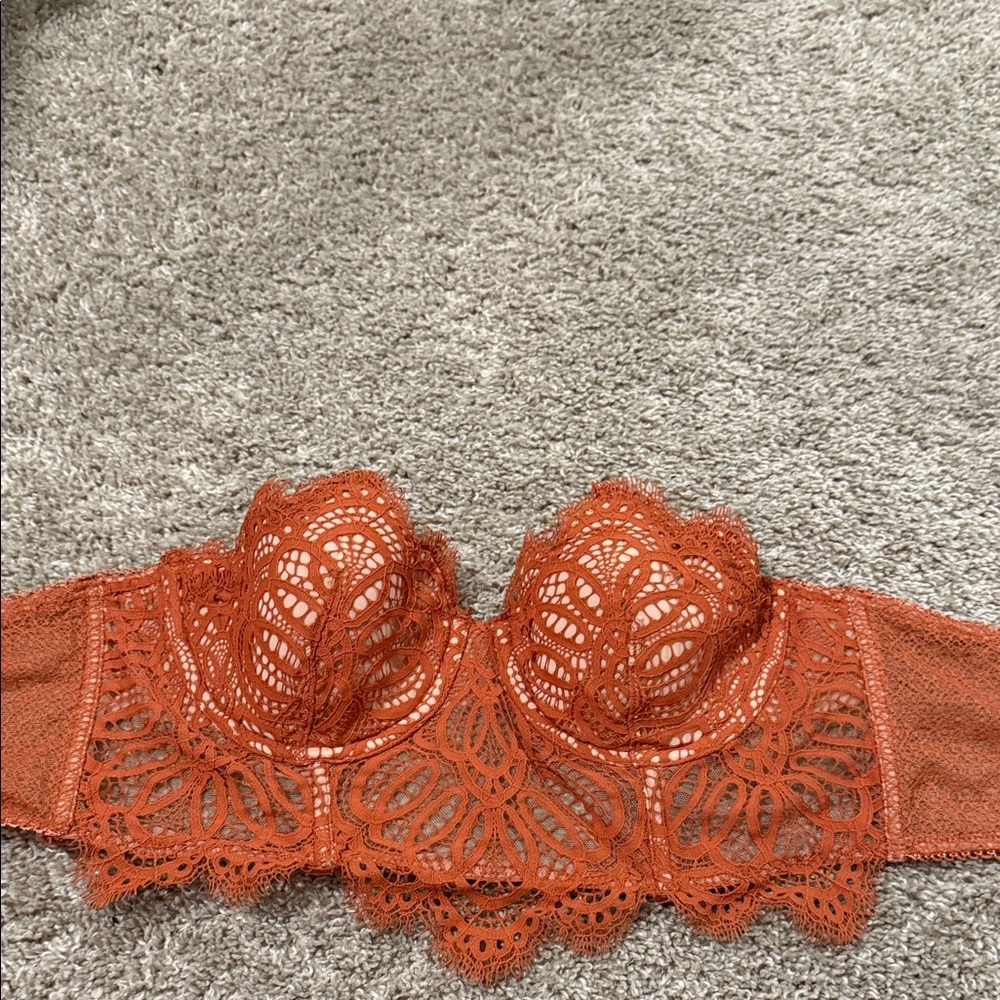 Elegant Lace Bralette in Orange